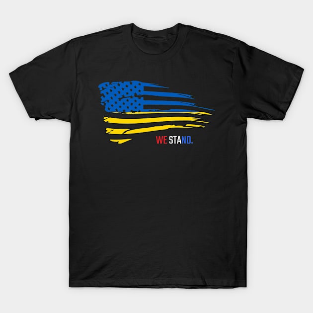 We Stand With Ukraine T-Shirt by Coastal House Apparel 